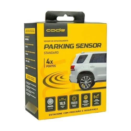 Sensor de Estacionamento Ré 18,5mm 4 Pontos Branco Parking Sensor Code