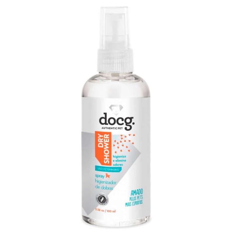 Higienizador de Dobras docg. Dry Shower para Cães e Gatos