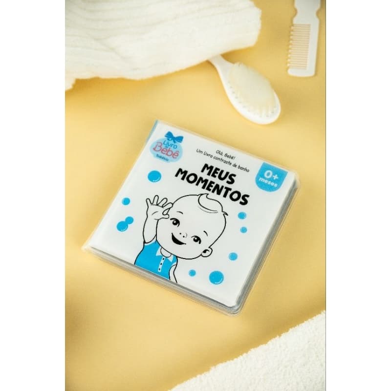Olá, Bebê! Meus Momentos | Livro Contraste de Banho 0 a 12m