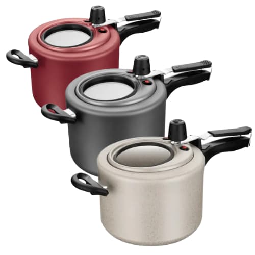Panela De Pressão Com Visor de Vidro Antiaderente 4,5 Litros Superior - MTA