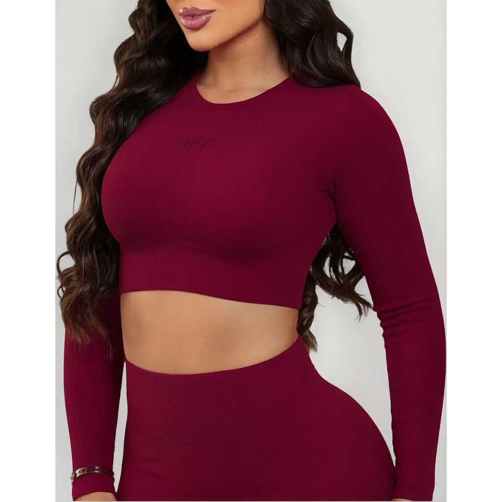 Conjunto Fitness Academia Manga Longa Inverno Mom Sports