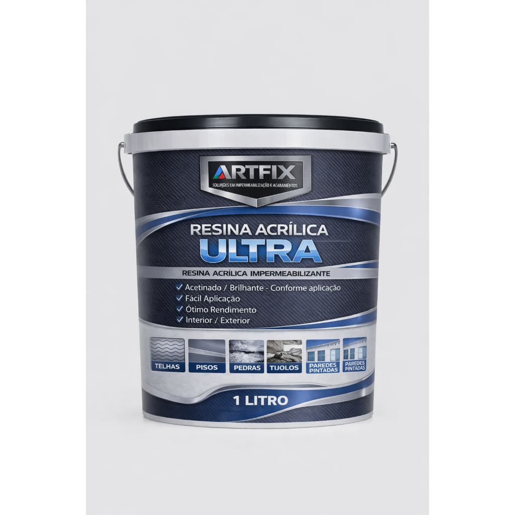 Resina 1 Litro Base D'água Incolor - Impermeabilizante