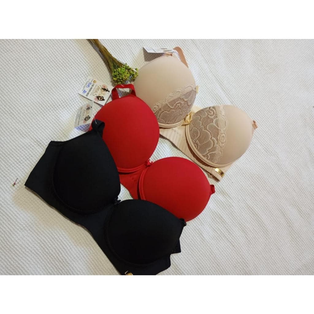 Kit 3 Sutias Plus Size 50 Reforçados Alta Sustentação Tecido Confortavel Alças Grossas