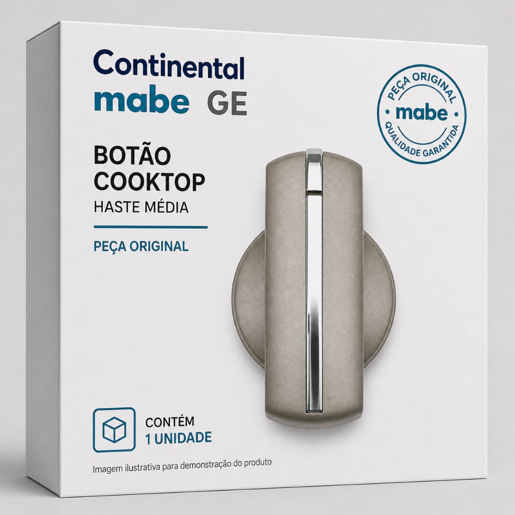 Botão Cooktop Continental Mabe GE Haste Média 1 Unidade