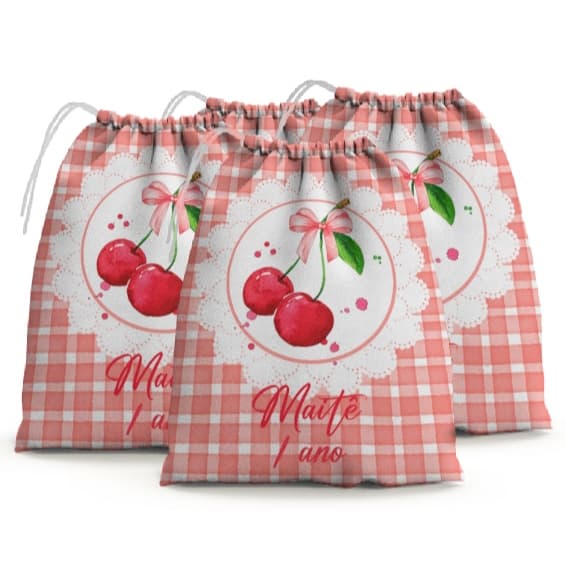 Kit 30 Sacolinhas Lembrancinha Personalizada 15x20 cm Festa Infantil Nome e Idade