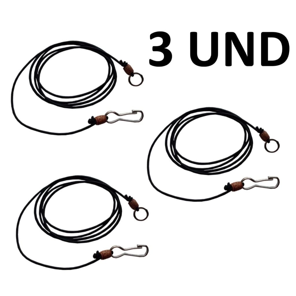 Cordão Salva Vara 1 Metro Espiral com Mosquetão – Segurança para Pesca, Caiaque e Barco