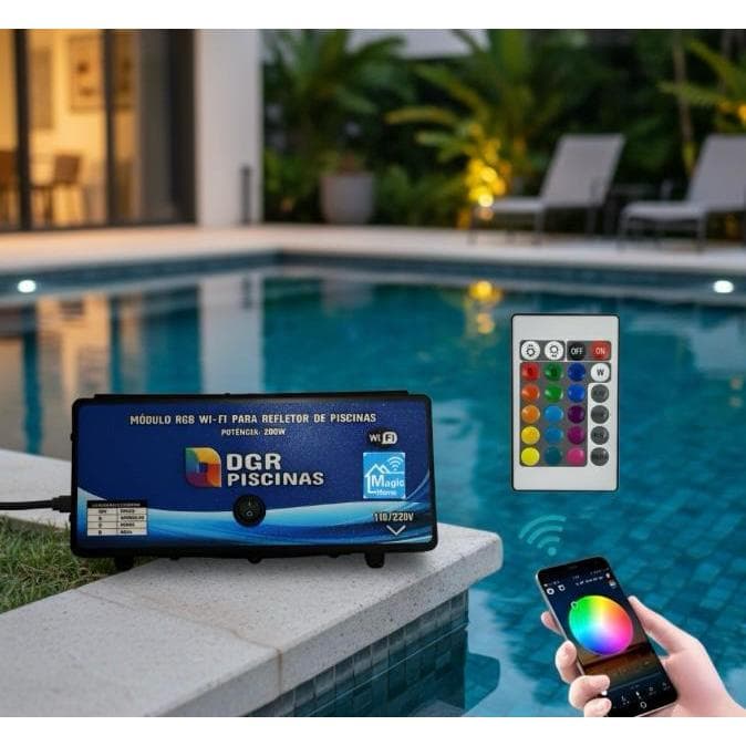 Módulo Controlador RGB LED 200W com Controle