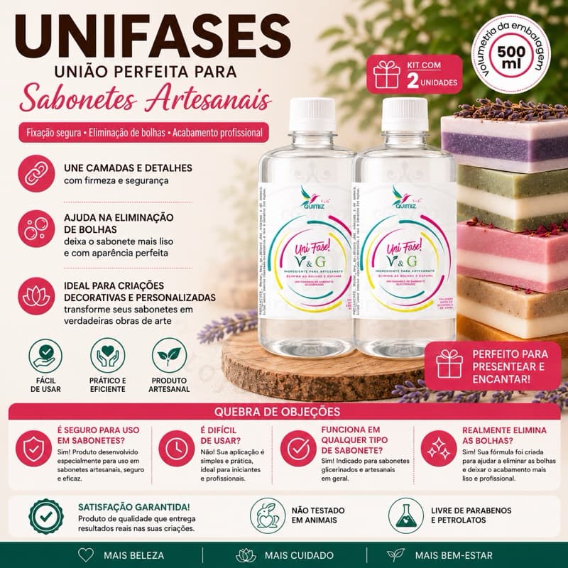 KIT 2 UN. - UNIFASES V&G 500 ML