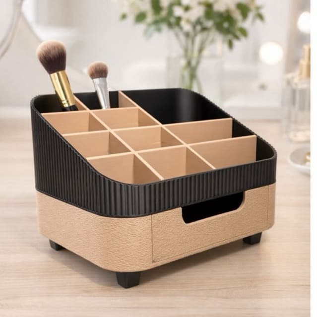 Organizador de Maquiagem Premium com Gaveta e Divisórias Varias Cores