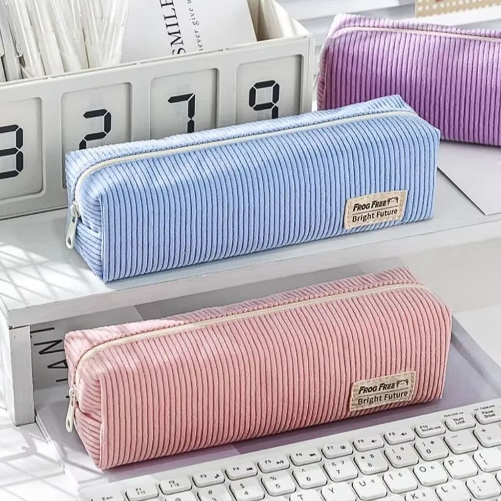 Estojo De Lápis De Veludo Simples E Fofo Caixa De Papelaria Niche Bolsa