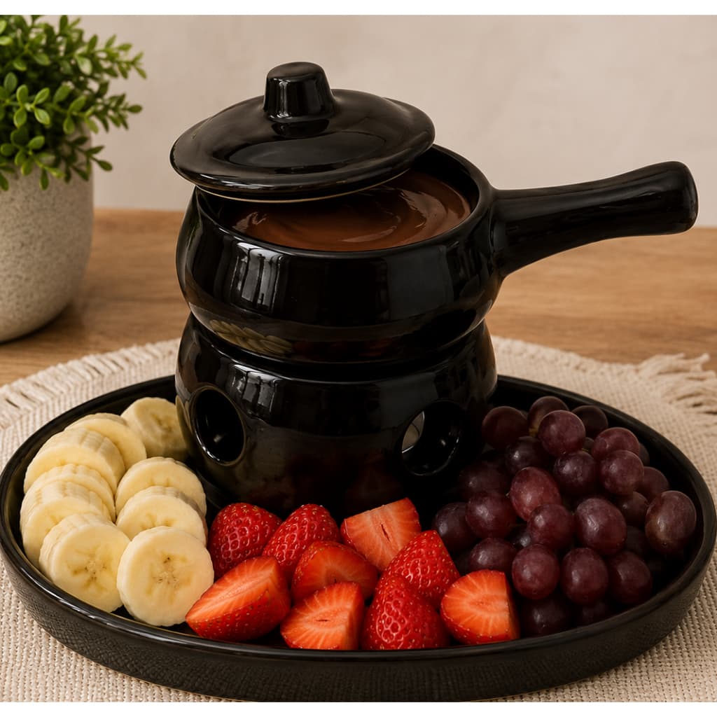 Panela de Fondue Individual de Cerâmica – Elegância e Sabor na Medida Certa