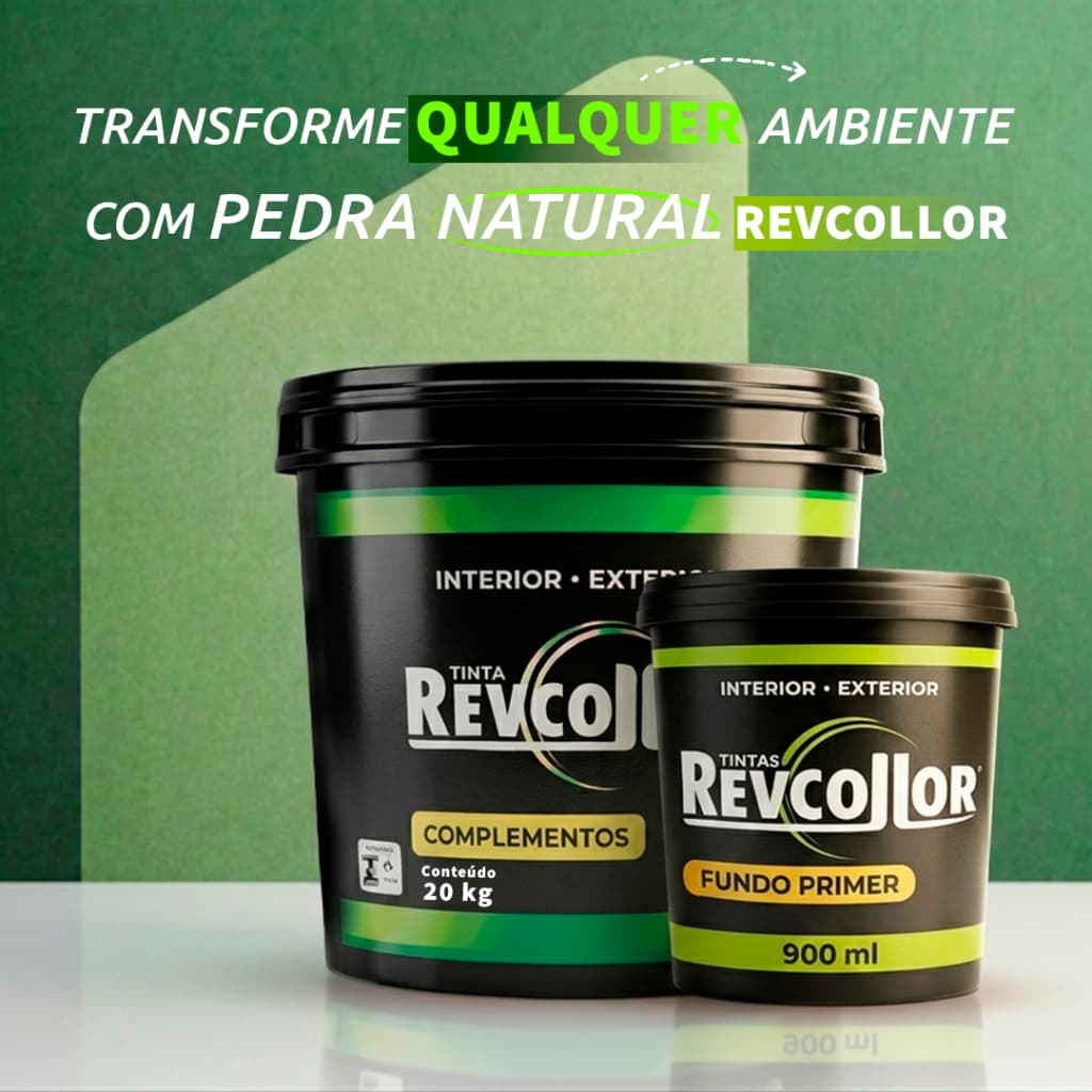 Revestimento  Pedra Natural Revcollor 20kg + Primer