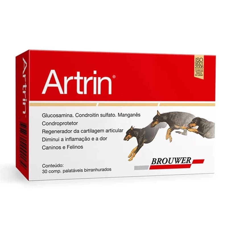 Artrin Condroprotetor Para Caes e Gatos - 30 Comprimidos - Brouwer