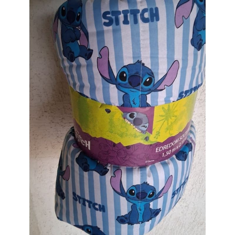Edredom Stitch Disney Solteiro Original Listrado