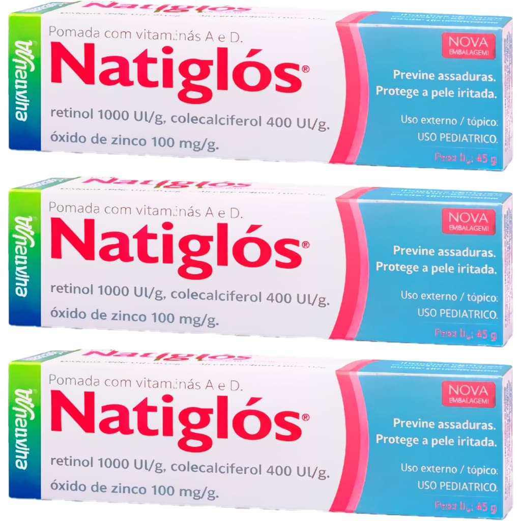 Pomada Assadura Natiglós 45g Kit C/3
