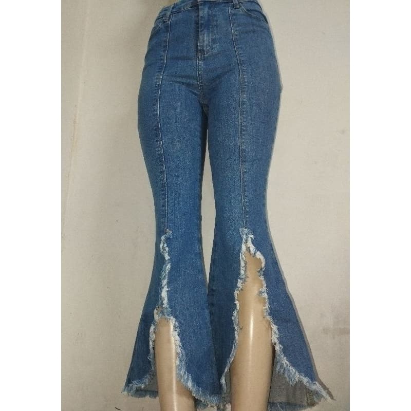 Calça Capri jeans, Calça Flare, Veste 36/38