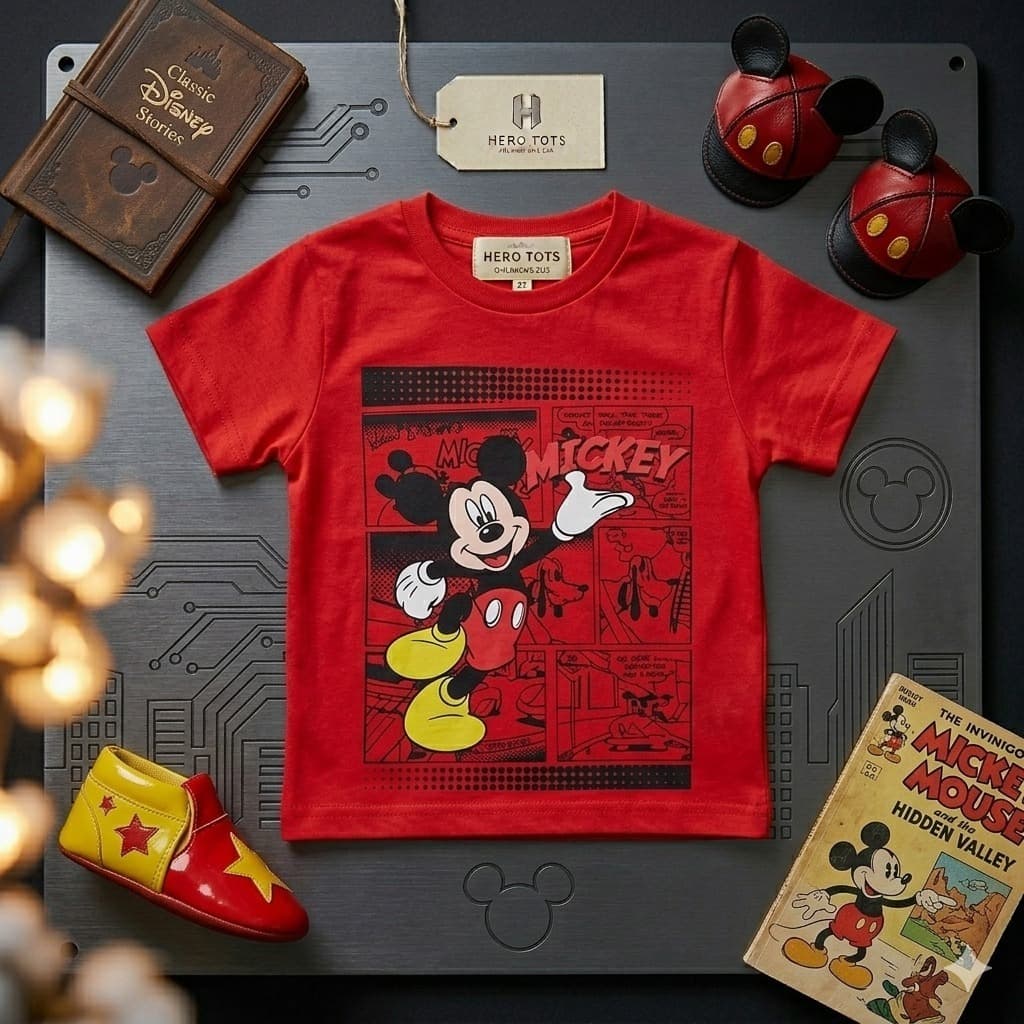 Camisa Infantil Vermelho Menino Mickey (ac)