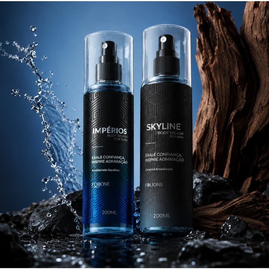 Kit Body Splash Masculino Perfume Amadeirado For Men