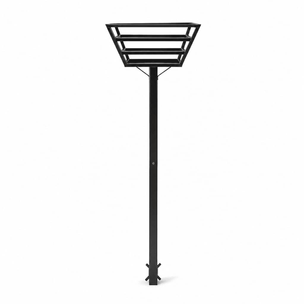 Lixeira De Calçada Rua Reforçada Tubo Metalon Aço Carbono Pintura eletrostática Resistente a Chuva