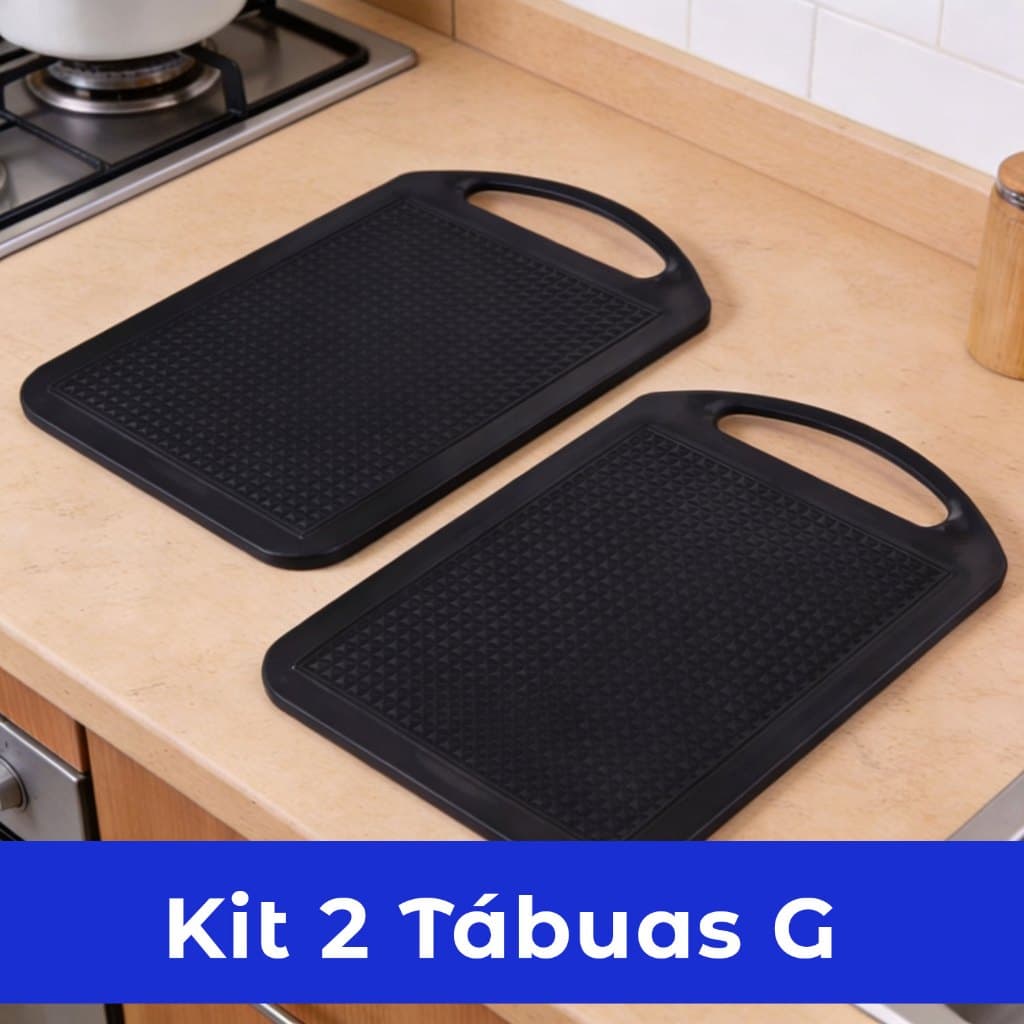 Kit de 2 Tábuas Gigante 40x26 para Carne Legumes Super Resistente Atóxica Prática