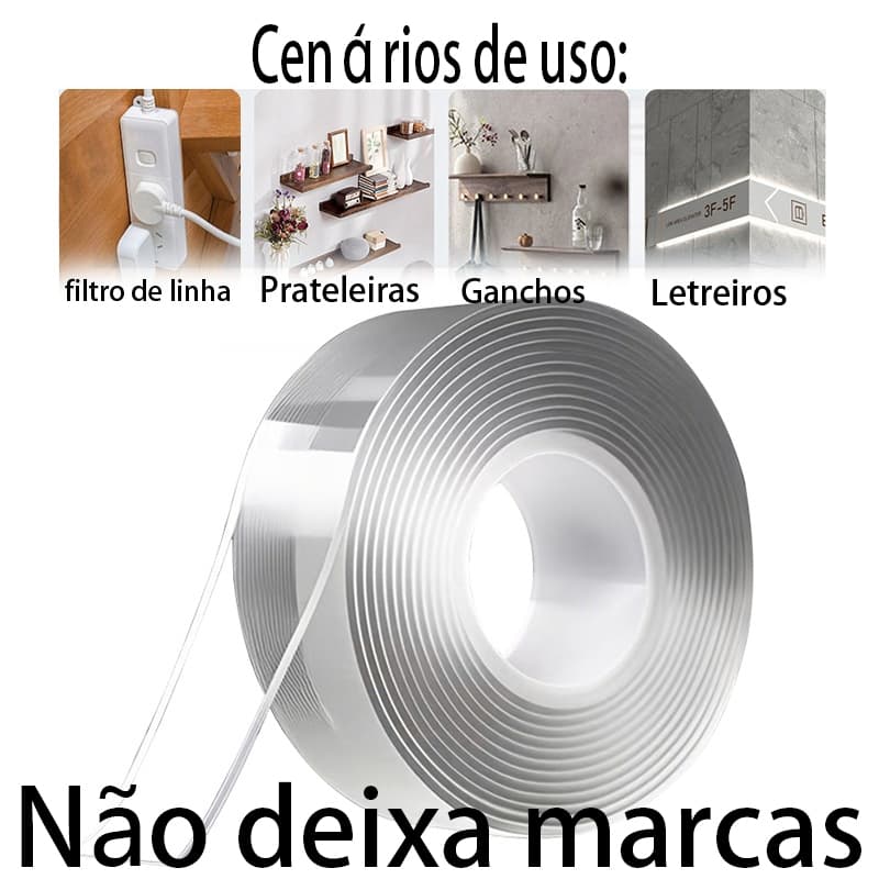 Extra Strong Double Sided Tape Transparent NanoGel Silicone Magic Adhesive Glue on Wall Mobile Door
