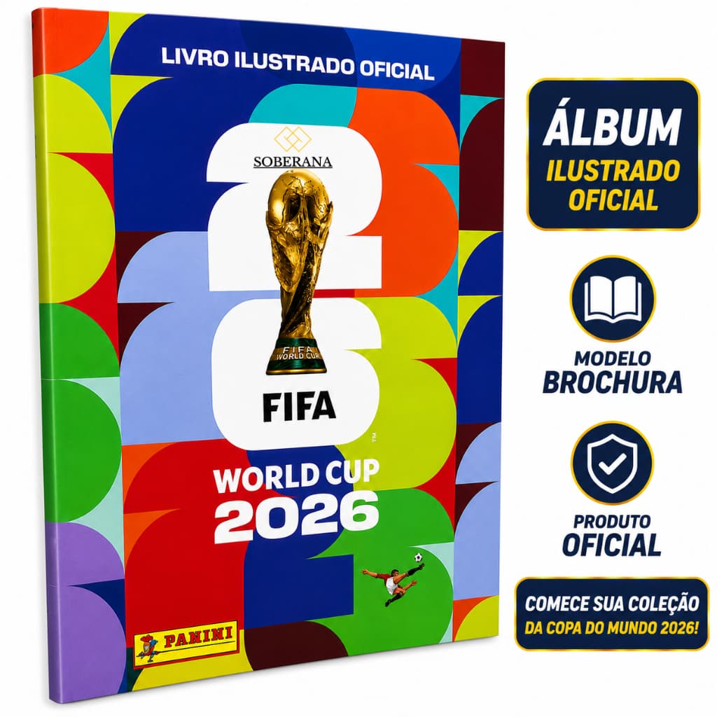 Álbum de Figurinhas Brochura Copa do Mundo 2026 Brasil de Clubes