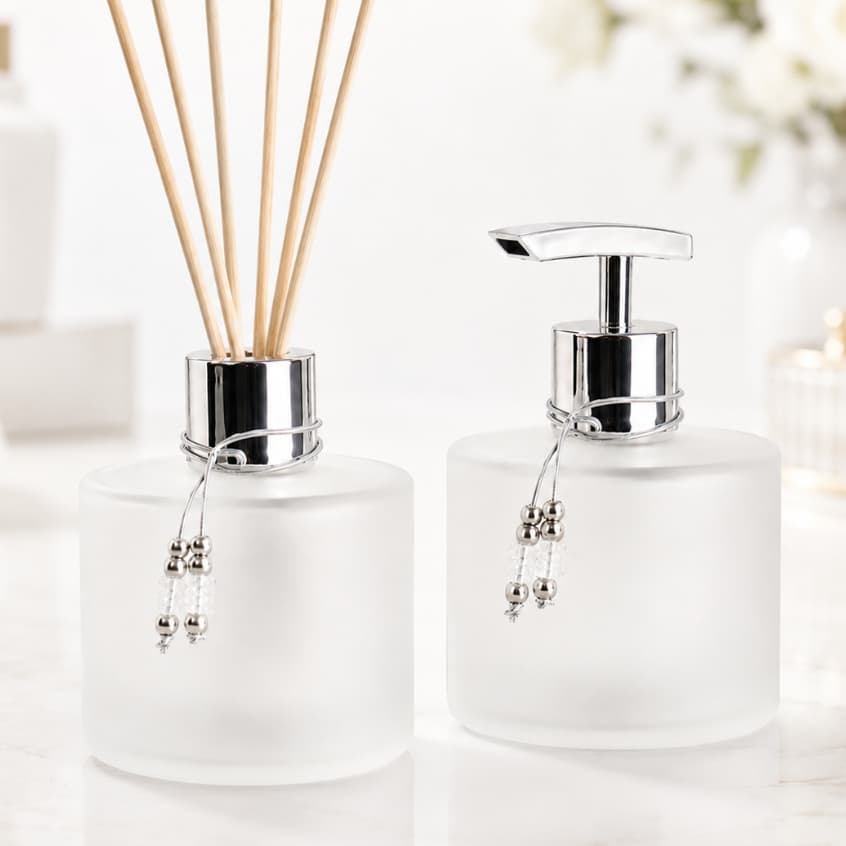 Saboneteira + Aromatizador de Ambiente Picolo Fosco 250ml  - Saboneteira e Aromatizador em Vidro