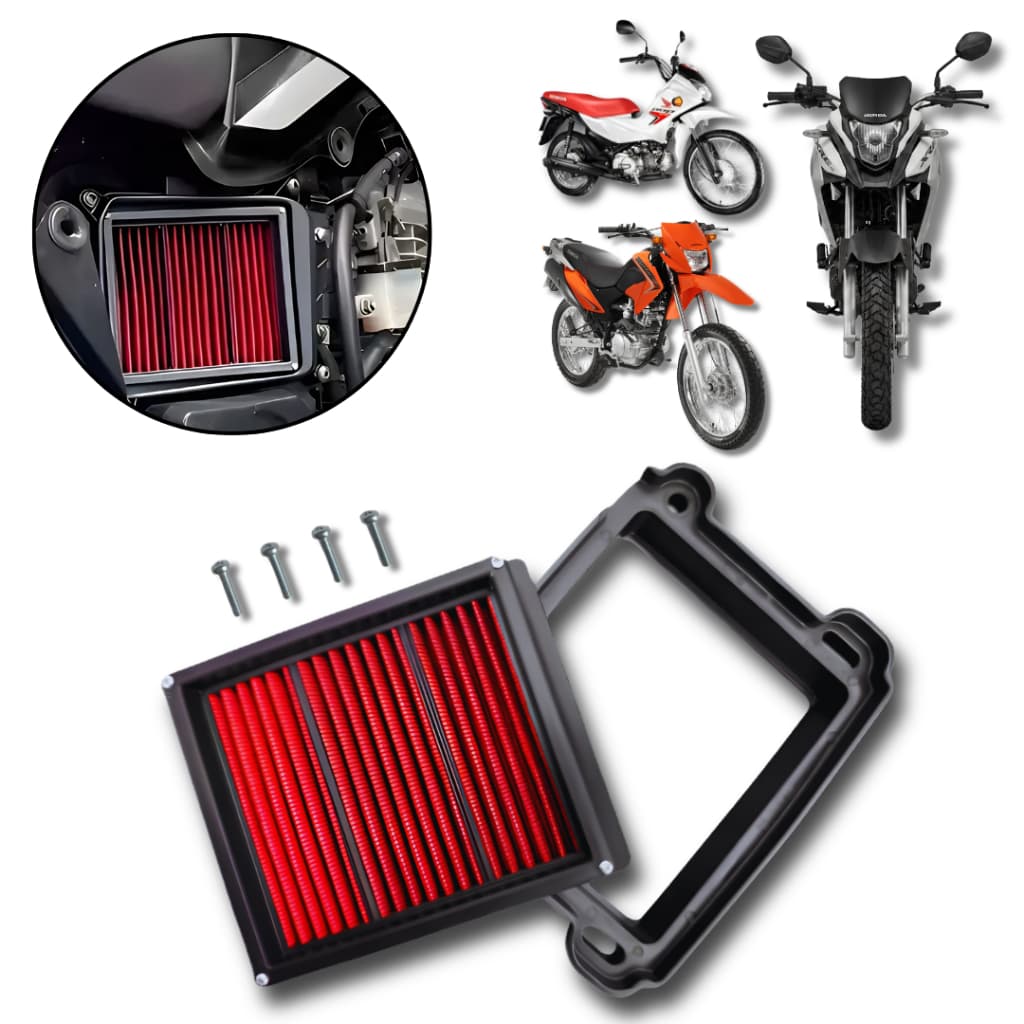 Filtro Grau+tampa Titan Fan 125 150 Pop100 110 Cores