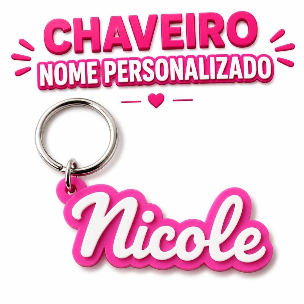 Chaveiro Nome Personalizado, lembrancinha especial, festa de aniversário