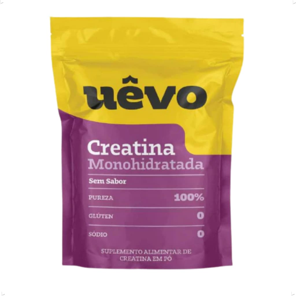 Creatina Monohidratada Uêvo Pó Sem Sabor 300g Refil