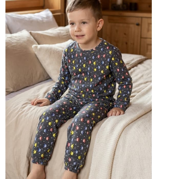 Pijama Infantil Masculino Quentinho Ideal para Dias Frios