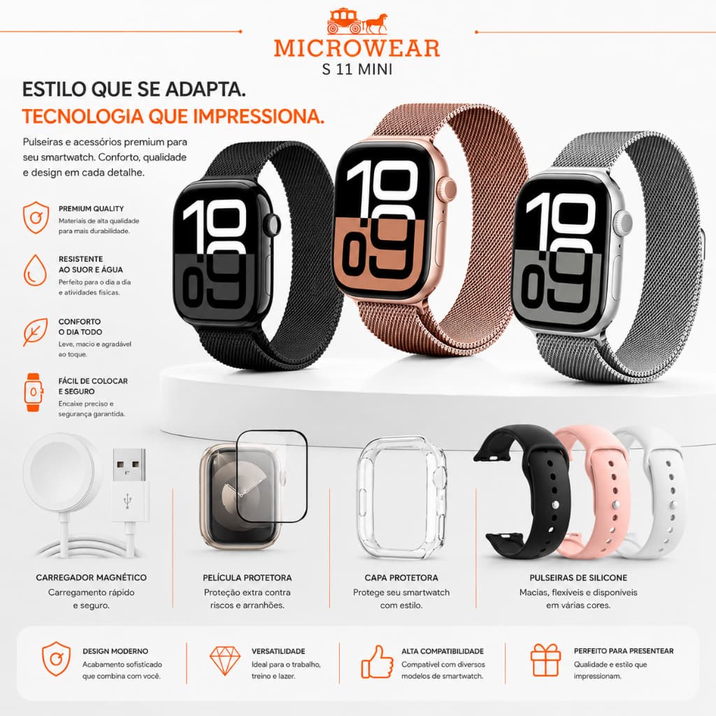 Relógio Smartwatch S11 Mini 41mm Chat Gpt Série 11 Lançamento 2026 Original Microwear