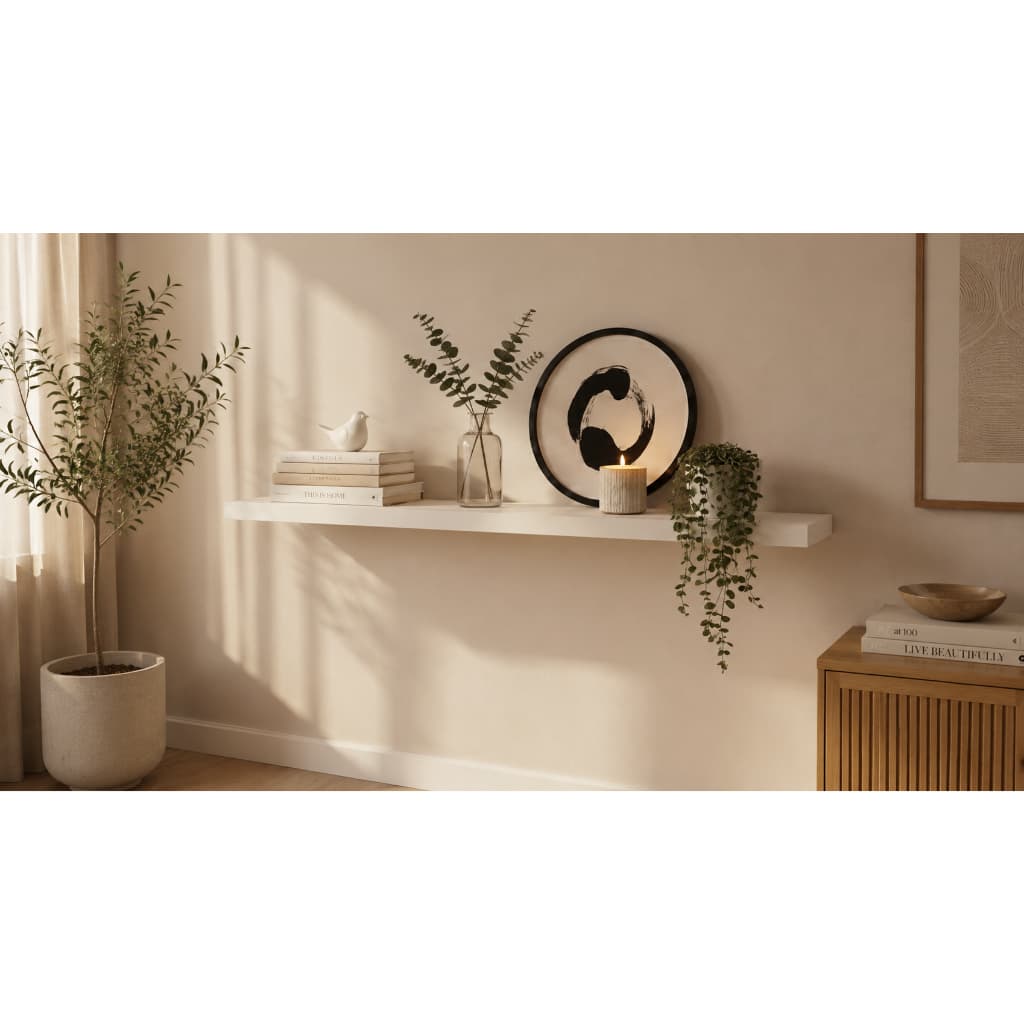 1 Prateleira Branca 100X20 Com Suporte Flutuante Mdf Organizadora Decoração Cozinha Quarto Banheiro