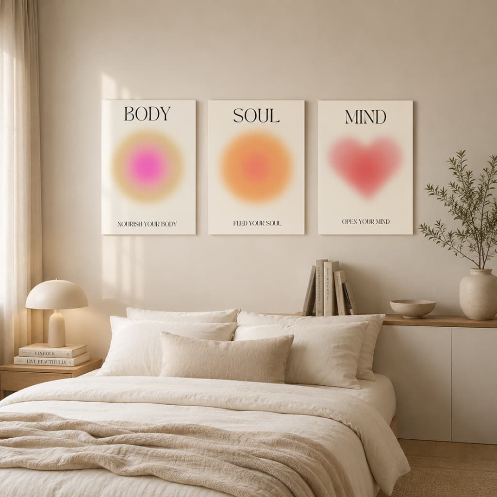 Quadros Decorativos Pinterest Aesthetic Mind Body Soul Mdf 20x30 Para Quarto Escritório Moderno
