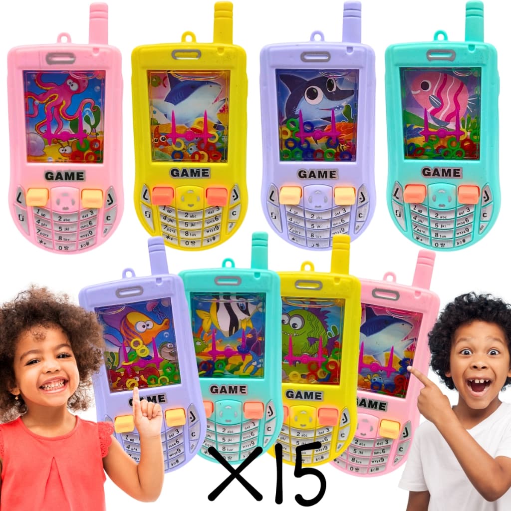 Kit 15 Brinquedo Joguinho Argolas AquaPlay Controle Game Celular Criança Prenda Lembrancinha Atacado
