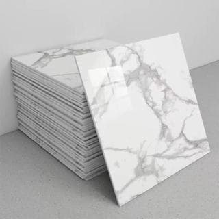 Adesivos de Parede 60x60 Revestimento em Mármore Placas Adesivas Banheiro Cozinha Molhável Água-1 Peça