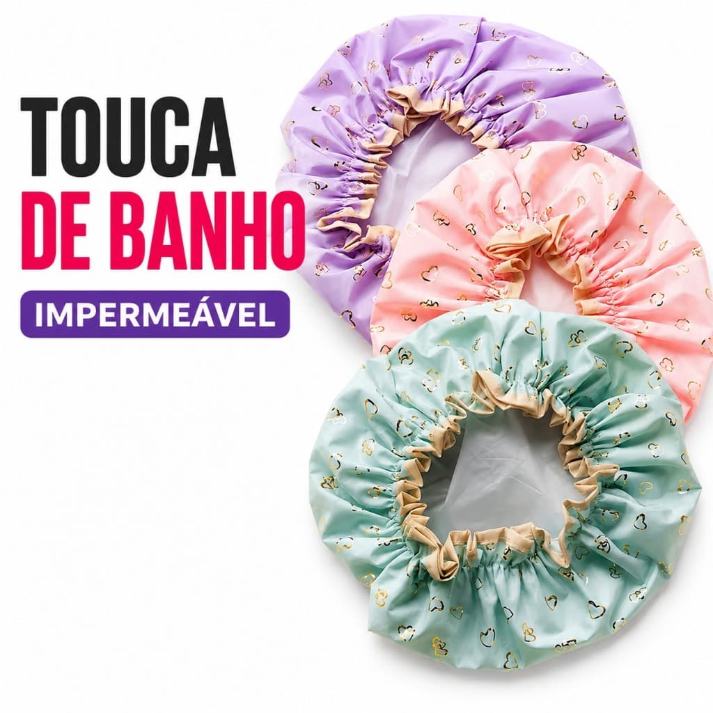 Touca De Cabelo Camada Dupla  A Prova D’água