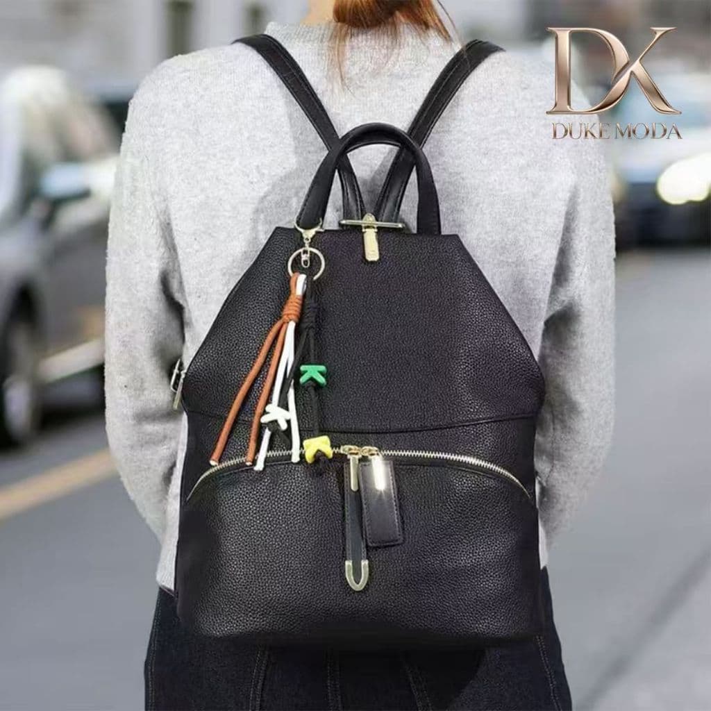DUKE Mochila Feminina Multiuso-Design com Tampa Superior e Fechamento por Zíper,Ideal para Escola, Viagem-JD011