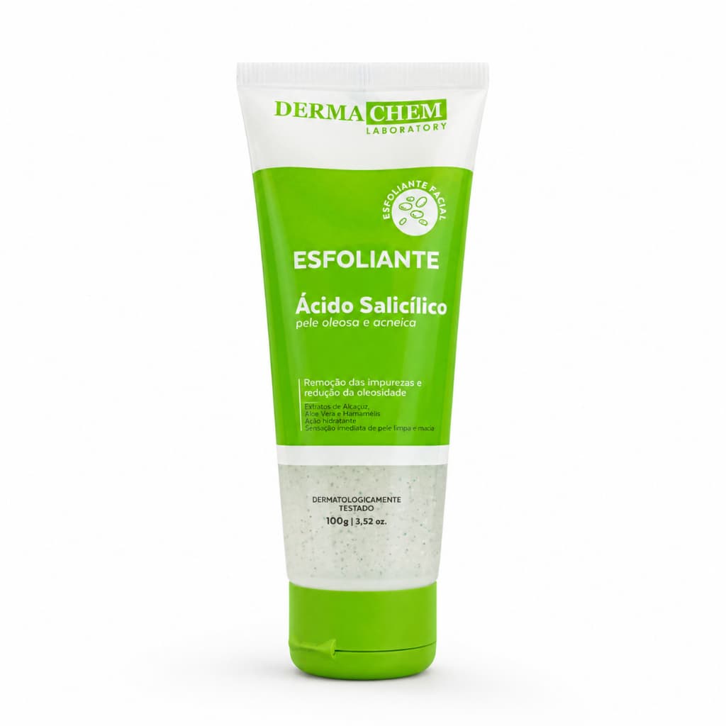 Gel Esfoliante Ácido Salicílico 100g DermaChem Remove Impurezas Reduz Acne