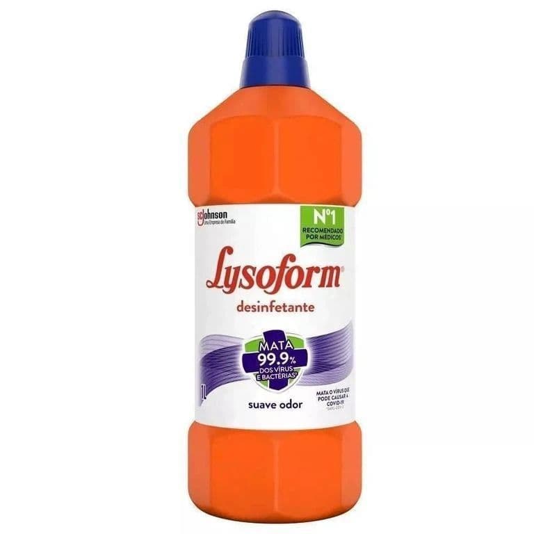 Lysoform Suave Odor , Desinfetante Líquido, Limpeza Pesada e Eficiente,1L