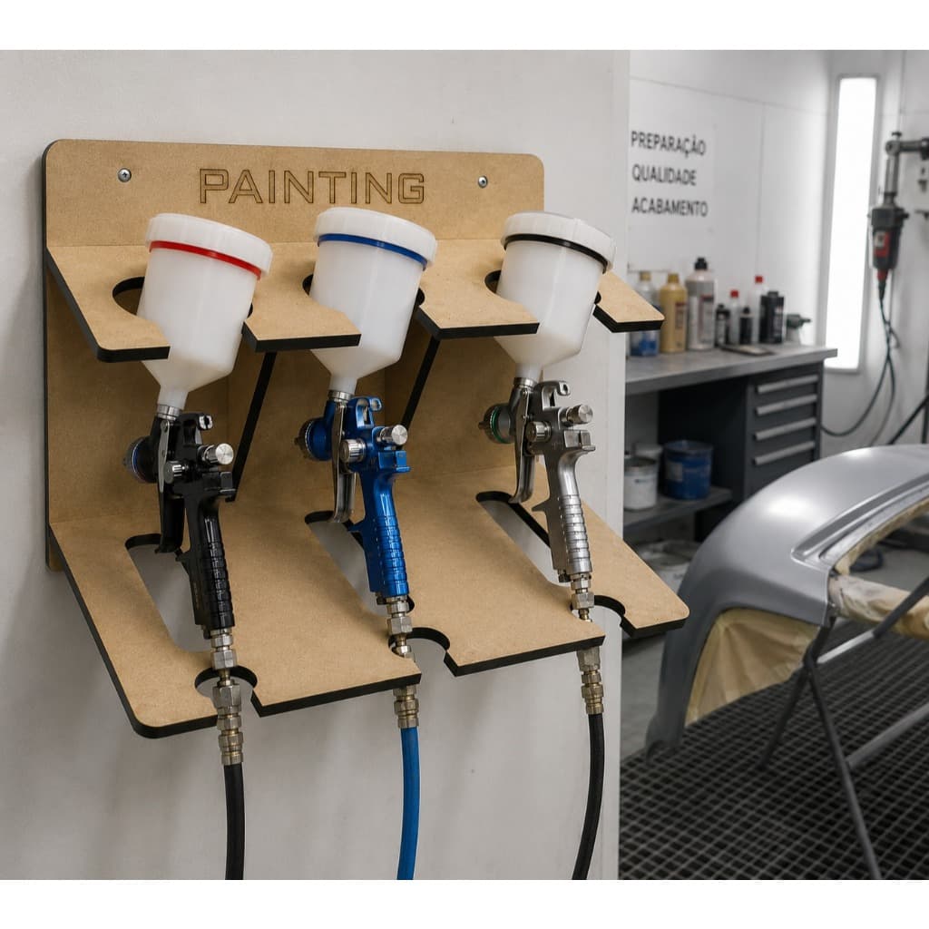 Suporte Para Pistola De Pintura em Mdf