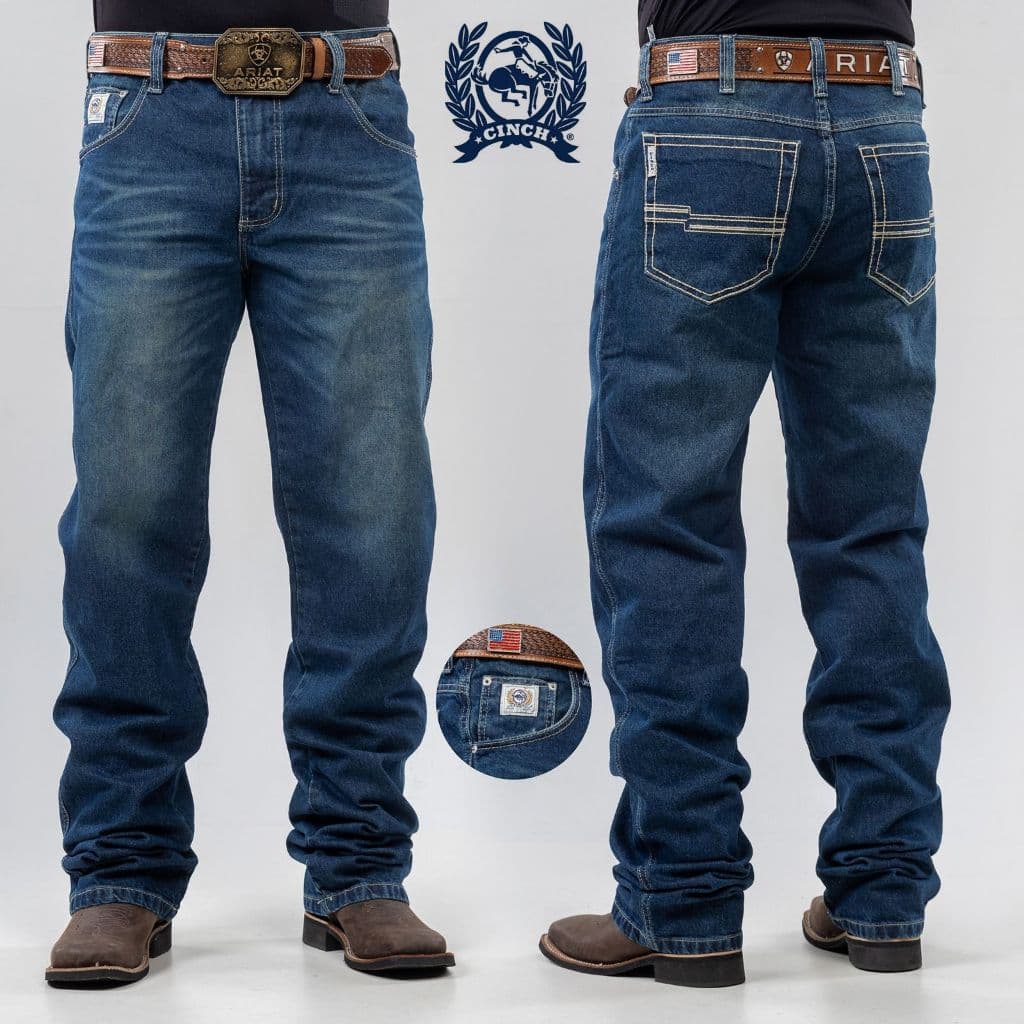 CALÇA COUNTRY CINCH JEANS GROSSO ARIAT RODEIO CALCA JEANS GROSSO LARGA COUTRY MASCULINA