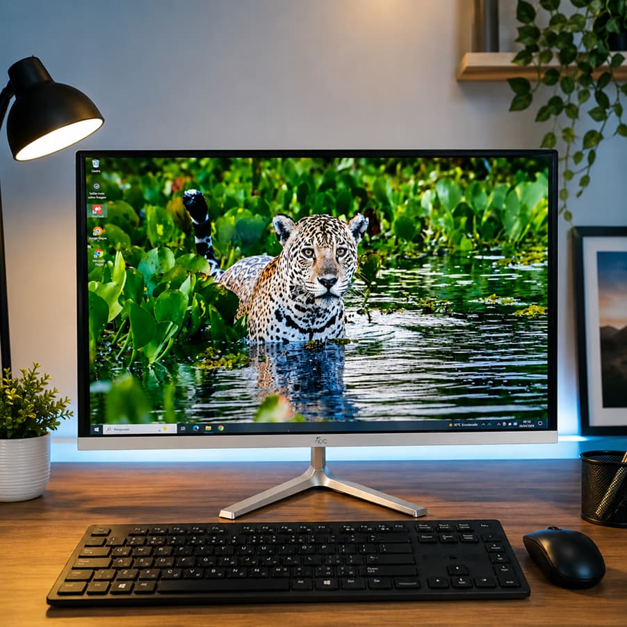 Computador All in One 21.5" FullHD Intel Dual Core 4GB SSD 120GB 3green Speed ( USADO )