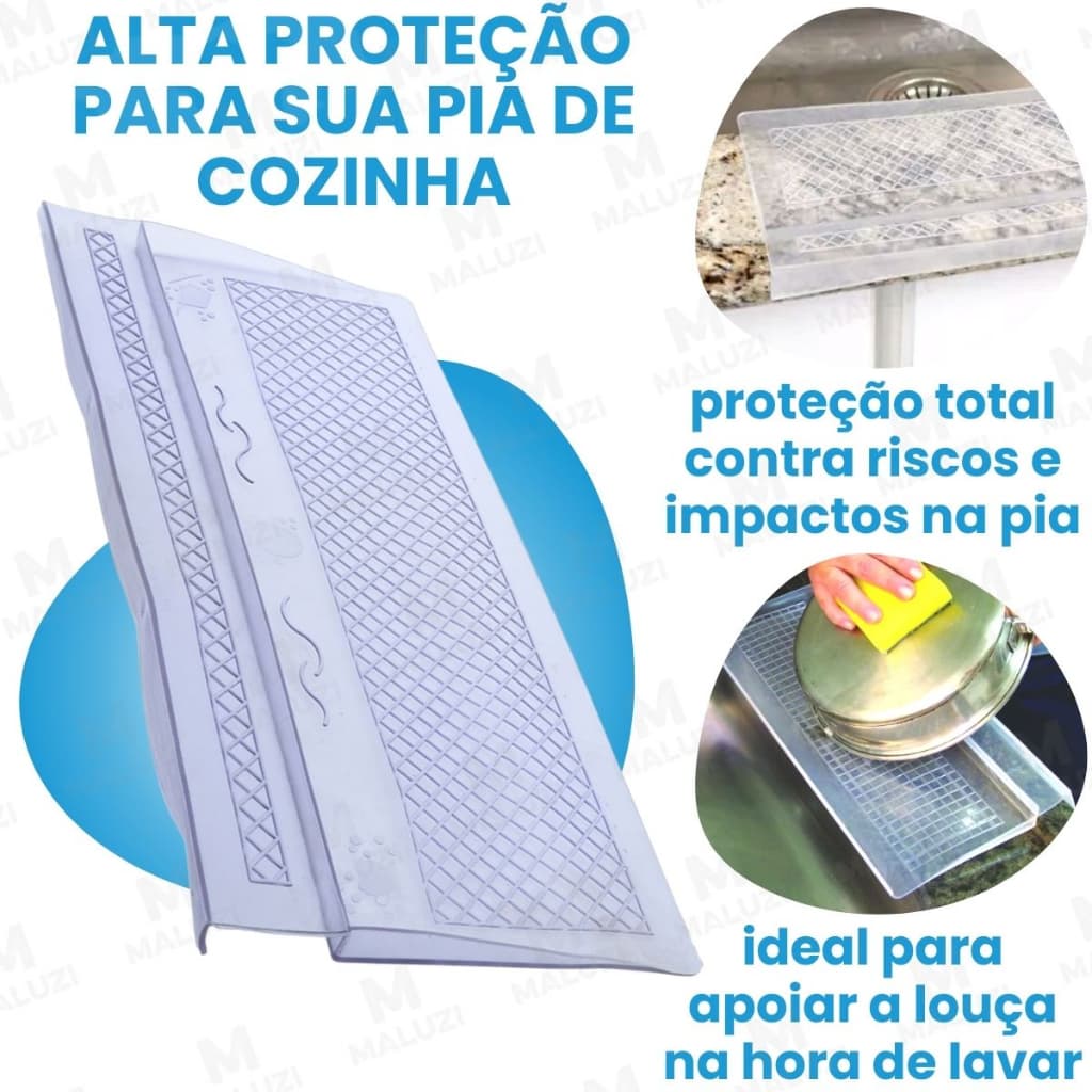 Protetor Tapetinho De Pia Com Encaixe, Cozinha, Louça, Aba para encaixe Maxximo Antiderrapante