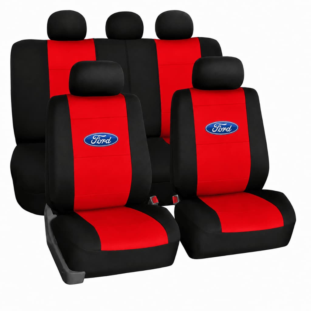 Capa Banco Carro Vermelha Couro Sintético Ford Ka Fiesta Focus Ecosport