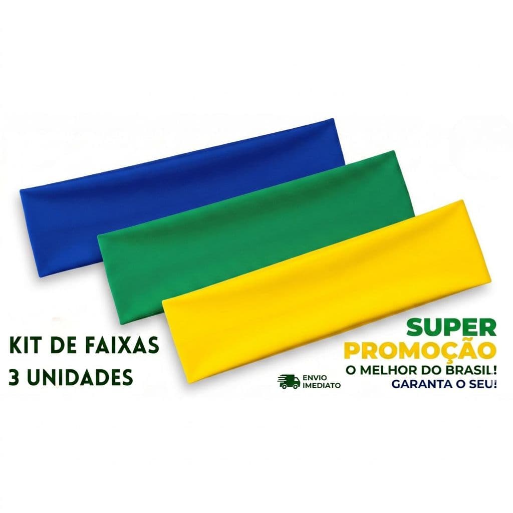 Faixa De Cabelo Brasil Bandana Torcedor Verde Amarelo Azul Envio Imediato Unissex