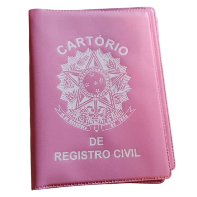 Kit 2 Porta documentos do bebê capa para certidão de nascimento