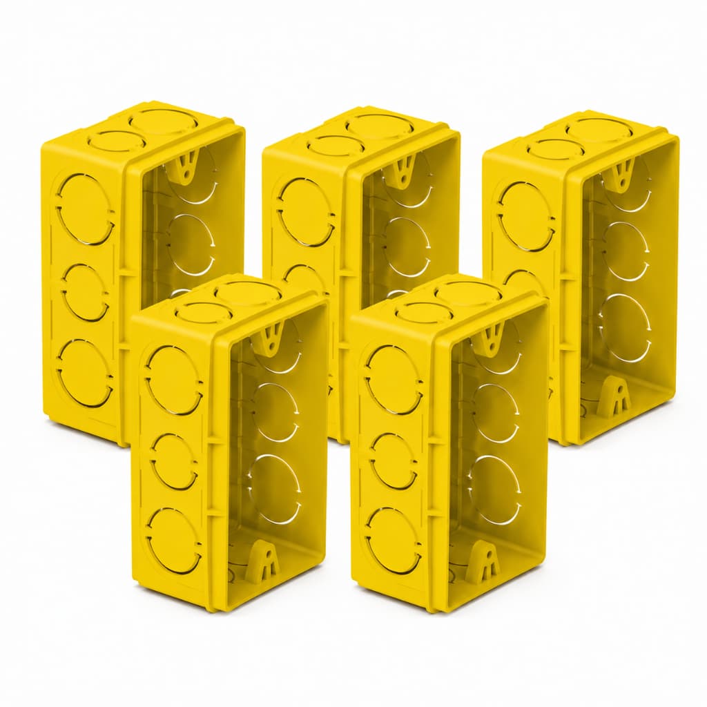KIT 5 UN CAIXINHA DE LUZ 4X2 TIGREFLEX AMARELA TIGRE