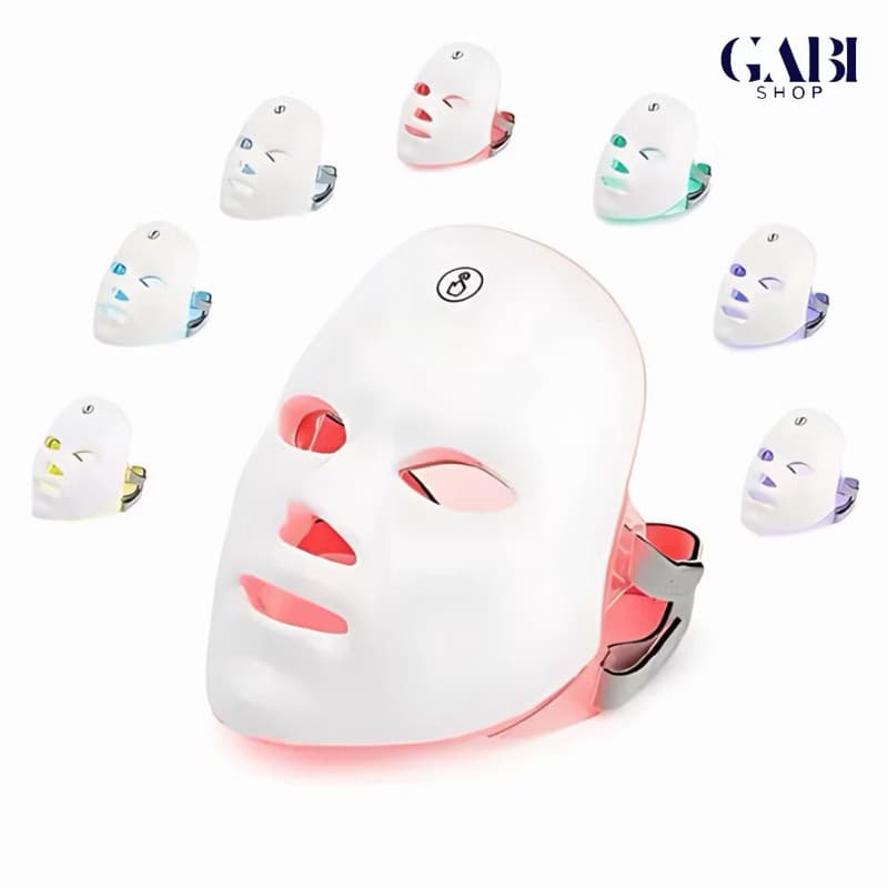 Máscara Profissional Led De 7 Cores Da Pele Para Remoção De Acnes