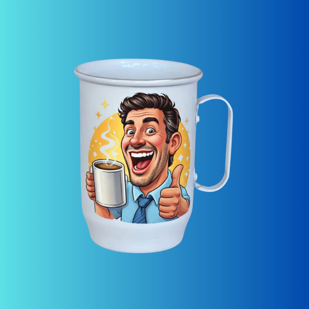 Caneca Alumínio Chopp Personalizada 600ml Foto Caricatura Chopp